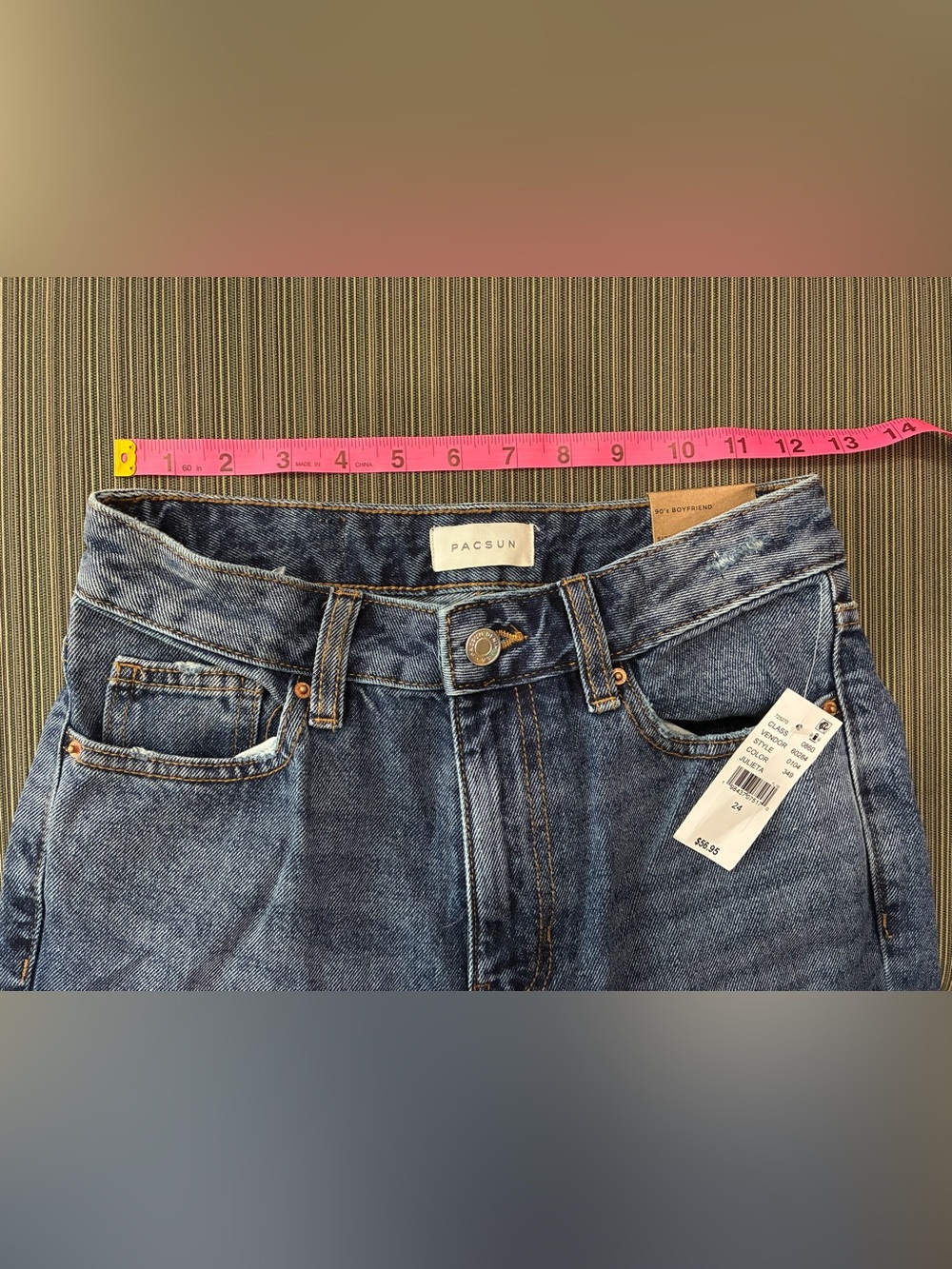 PacSun Light Blue Relaxed Boyfriend Jeans Julieta 90s 24 relaxed leg NWT - Picture 6 of 10